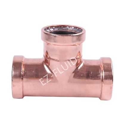 Ez-Fluid 2-1/2 P x P x P COPPER PRESS XL TEE EZPT109